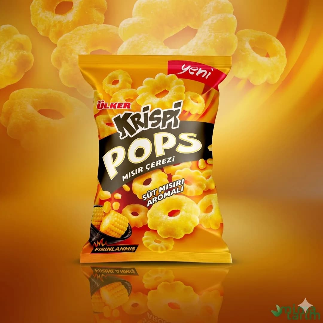 Krıspi Pops Süt Mısır Aromalı Mısır çerezi